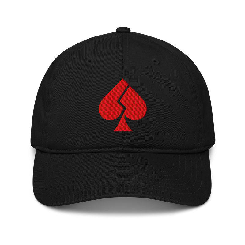 BBB Broken Ace — Embroidered Organic Cap — digital product mockup