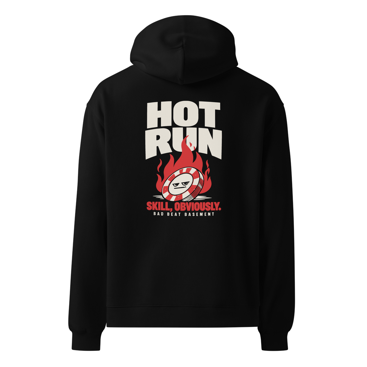 Hot Run Relax Hoodie — back, digital product mockup